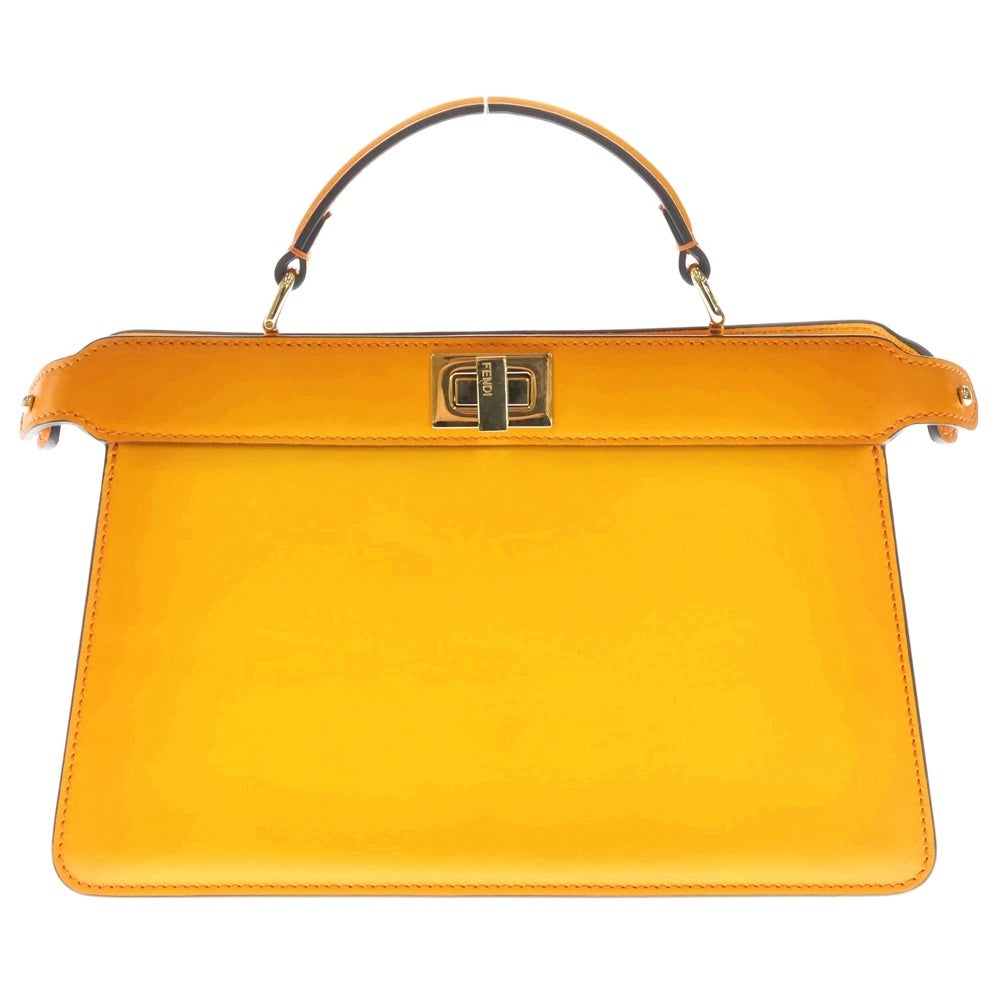 FENDI(フェンディ) ピーカブー アイシーユー レザー 2WAY ショルダーバッグ オレンジ 771-6 レディース