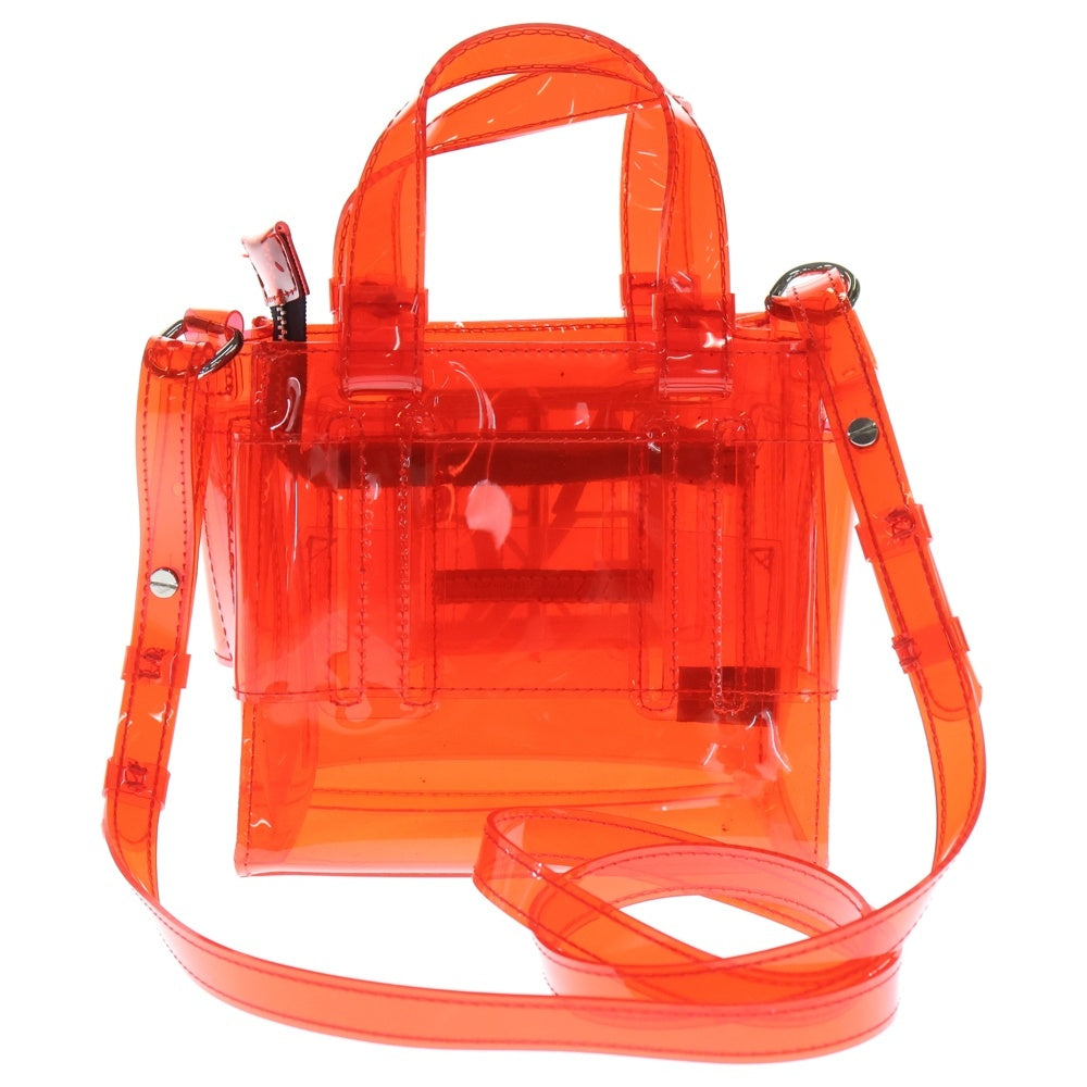 Armani Exchange(アルマーニ エクスチェンジ) PVC ビニール マイクロ クリア 2WAY ショルダーバッグ レッド