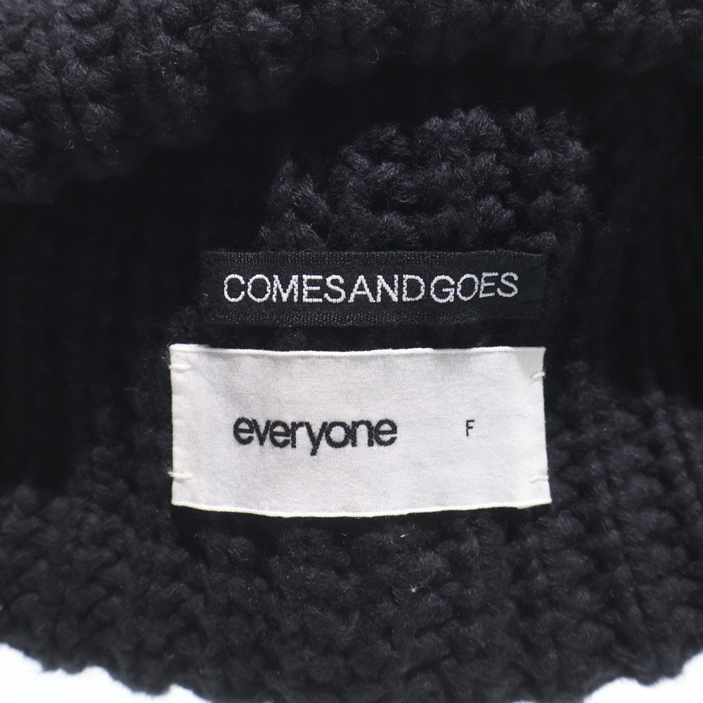 everyone(エブリワン) ウールニット キャップ ビーニー ブラック