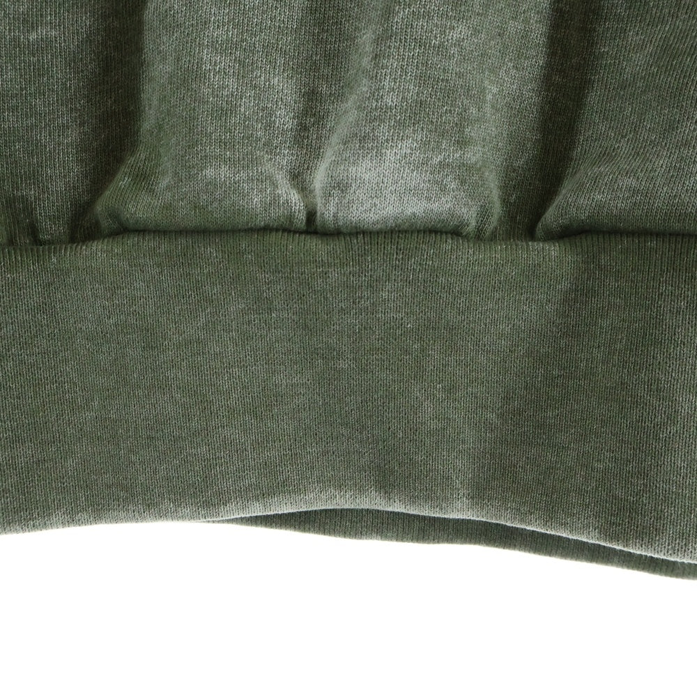 NO BRAND(ノーブランド) Ayc 23AW GARMENT DYE CREW NECK SWEAT ガーメント ダイ クルーネック 長袖 スウェットトレーナー カーキ ACYBBS-23AW-001