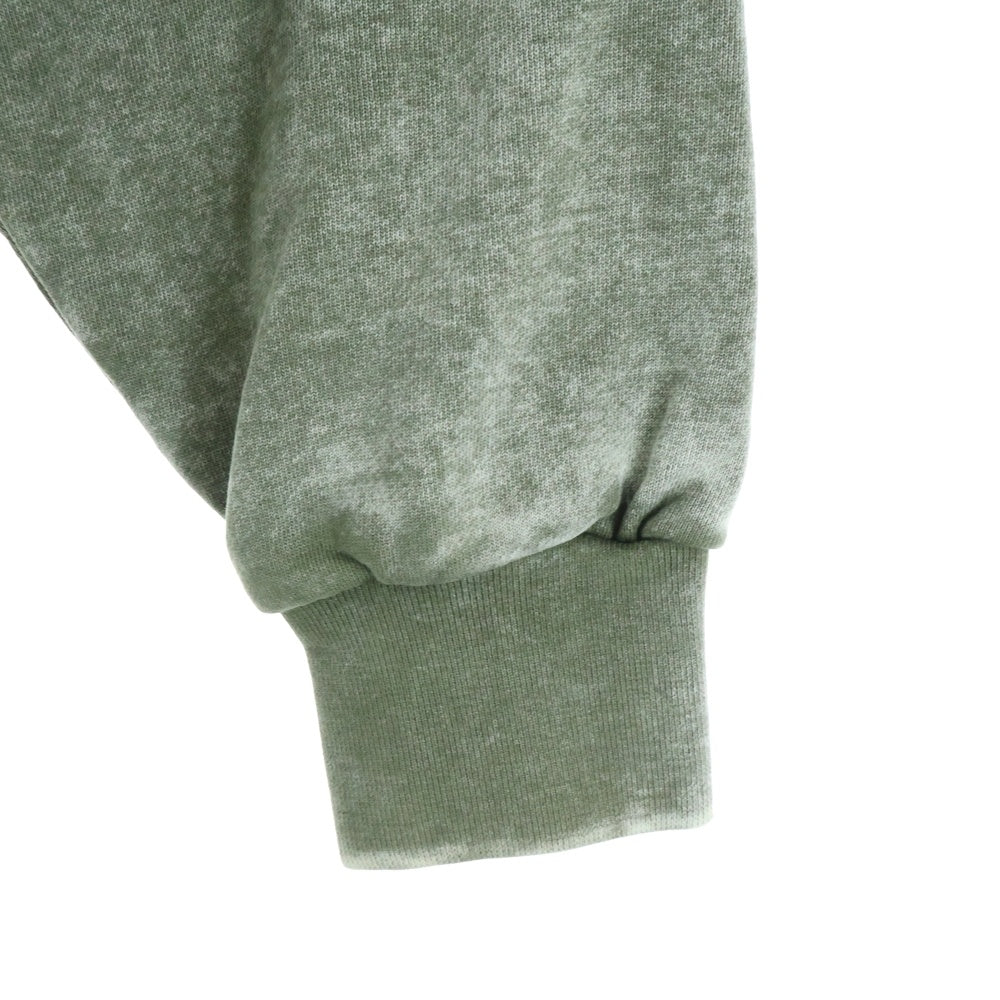 NO BRAND(ノーブランド) Ayc 23AW GARMENT DYE CREW NECK SWEAT ガーメント ダイ クルーネック 長袖 スウェットトレーナー カーキ ACYBBS-23AW-001