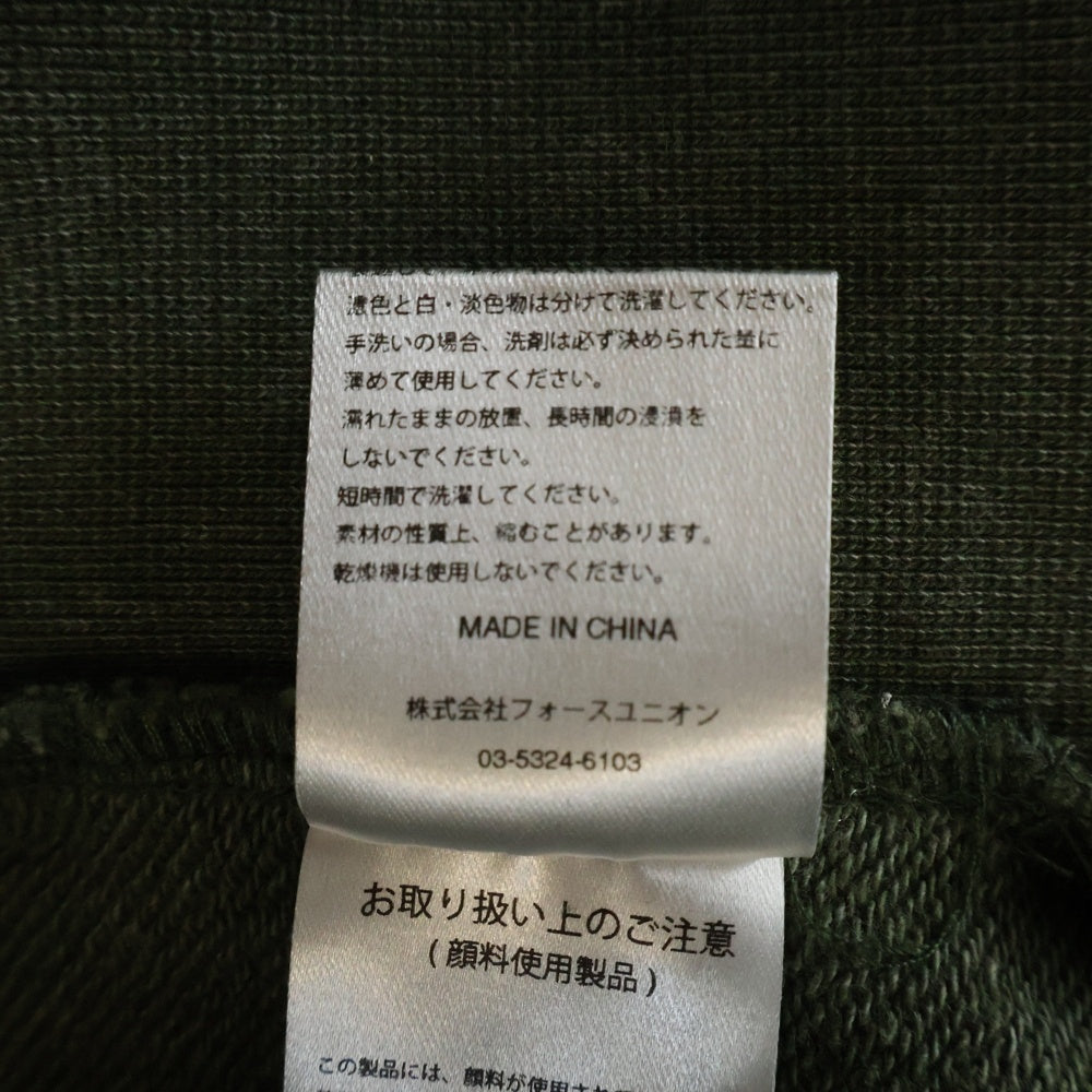NO BRAND(ノーブランド) Ayc 23AW GARMENT DYE CREW NECK SWEAT ガーメント ダイ クルーネック 長袖 スウェットトレーナー カーキ ACYBBS-23AW-001