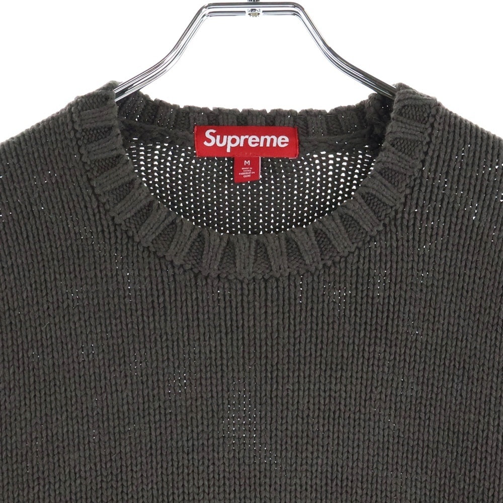 SUPREME(シュプリーム) 25SS TONAL APPLIQUE SWEATER トーナル アップリケ 長袖セーター ブラウン