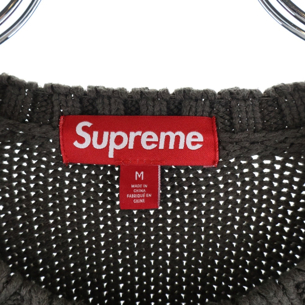 SUPREME(シュプリーム) 25SS TONAL APPLIQUE SWEATER トーナル アップリケ 長袖セーター ブラウン