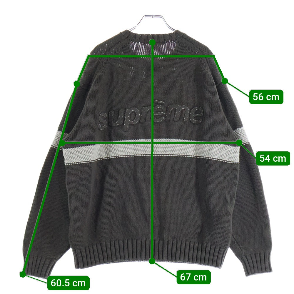 SUPREME(シュプリーム) 25SS TONAL APPLIQUE SWEATER トーナル アップリケ 長袖セーター ブラウン