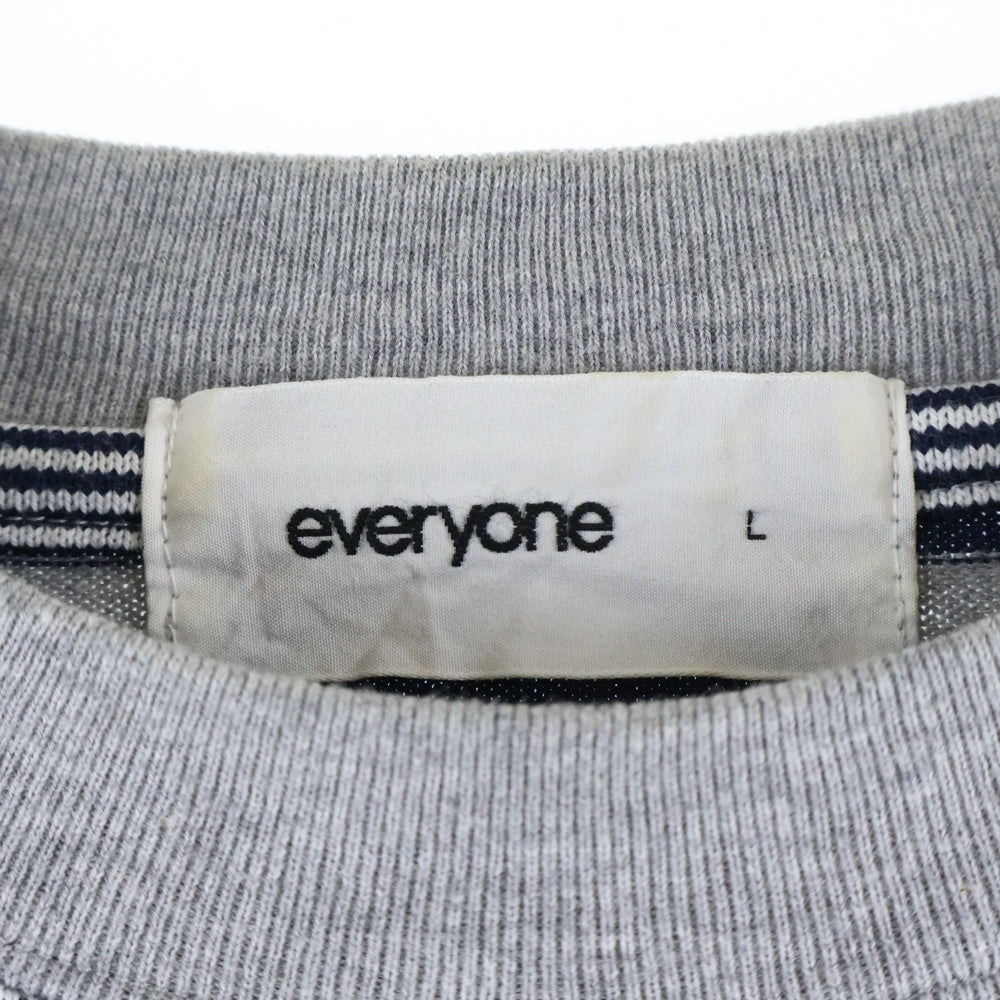 everyone(エブリワン) 24SS BORDER L/S TEE ボーダー クルーネック 長袖Tシャツ カットソー ブルー/グレー EV24-CS20