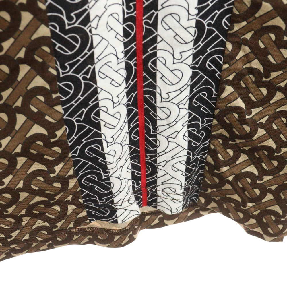 BURBERRY(バーバリー) MUNLEY TBM Tシャツ メンズ モノグラムストライププリント 半袖 コットンTシャツ 8018239 ブラウン