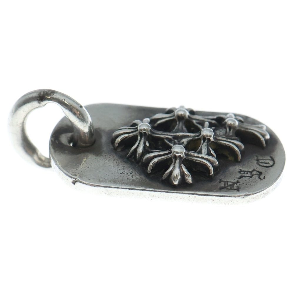 CHROME HEARTS(クロムハーツ) RAISED DOGTAG レイズド セメタリークロス スモールドッグタグ シルバー ※丸カン変形あり