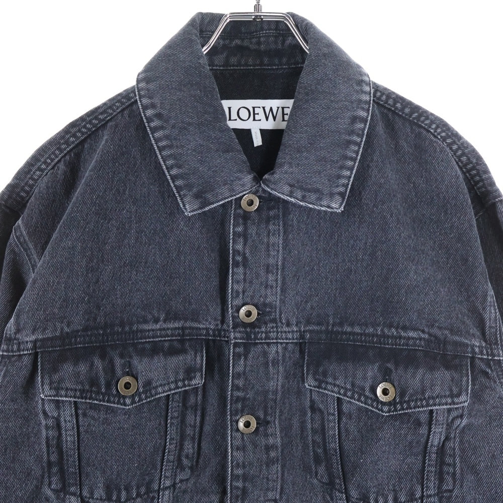 LOEWE(ロエベ) アナグラムトラッカーデニムジャケット ブラック H524Y50W26