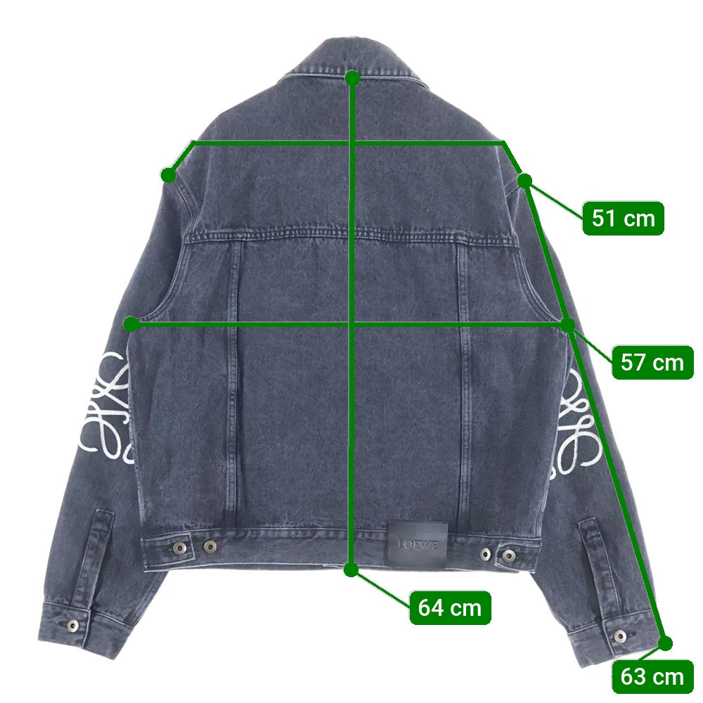 LOEWE(ロエベ) アナグラムトラッカーデニムジャケット ブラック H524Y50W26