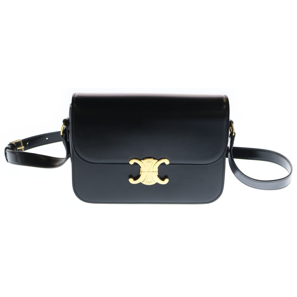 CELINE(セリーヌ) Triomphe Shoulder Bag トリオンフショルダーバッグ ブラック レディース