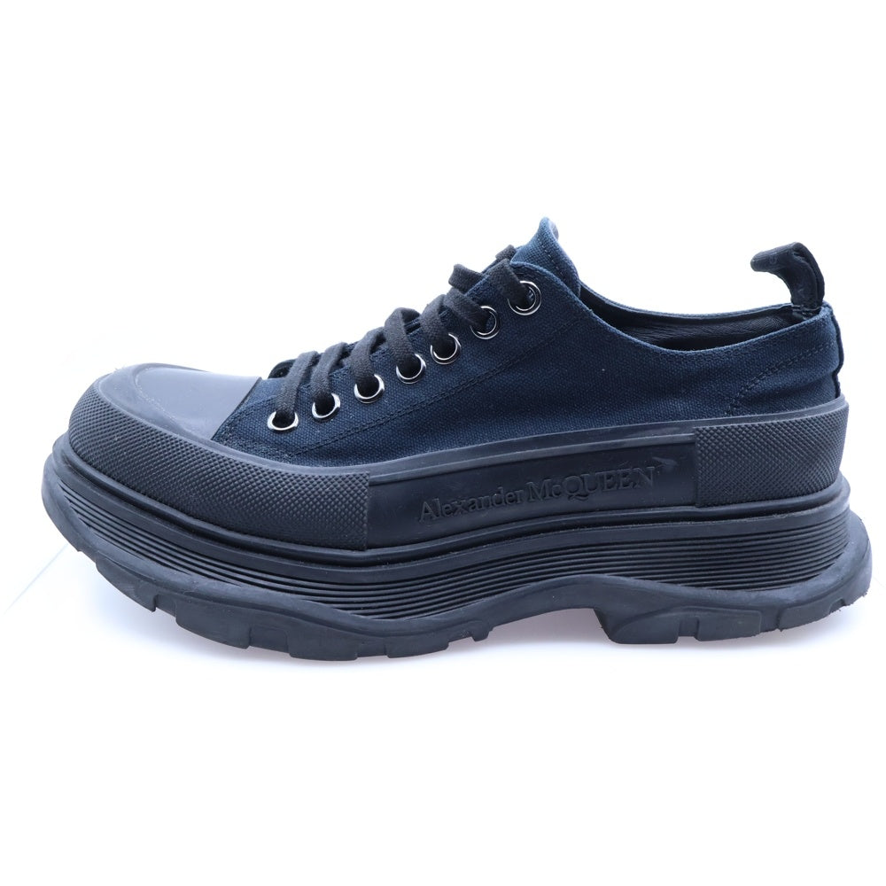 Alexander McQueen(アレキサンダーマックイーン) トレッドスリック キャンバス ローカットスニーカー ブラック 676711W4RQ2