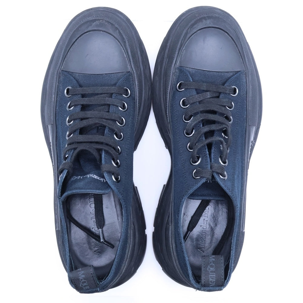 Alexander McQueen(アレキサンダーマックイーン) トレッドスリック キャンバス ローカットスニーカー ブラック 676711W4RQ2