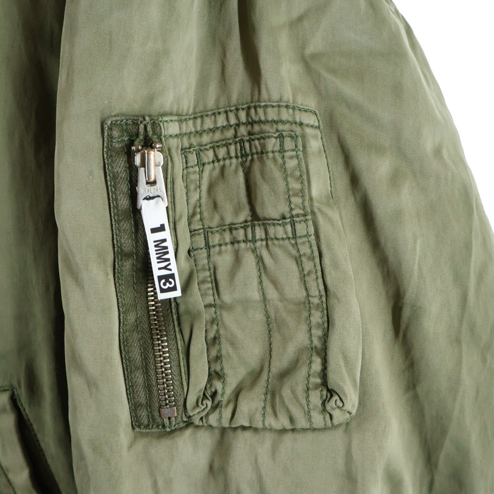 MAISON MIHARAYASUHIRO(メゾンミハラヤスヒロ) 25AW AGED FLIGHT JACKET J15BL151 ナイロン ボンバージャケット MA-1 ブルゾン カーキ