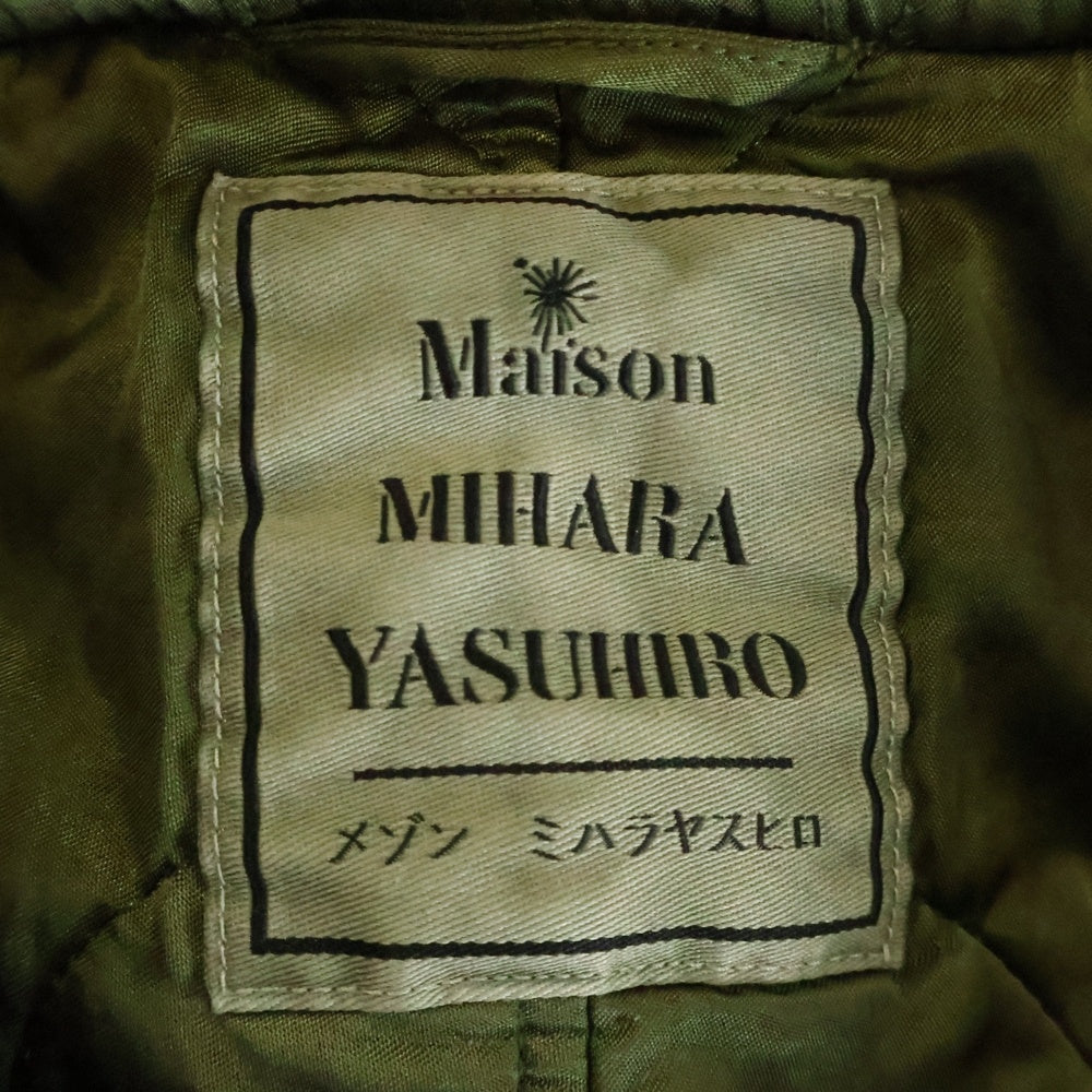 MAISON MIHARAYASUHIRO(メゾンミハラヤスヒロ) 25AW AGED FLIGHT JACKET J15BL151 ナイロン ボンバージャケット MA-1 ブルゾン カーキ