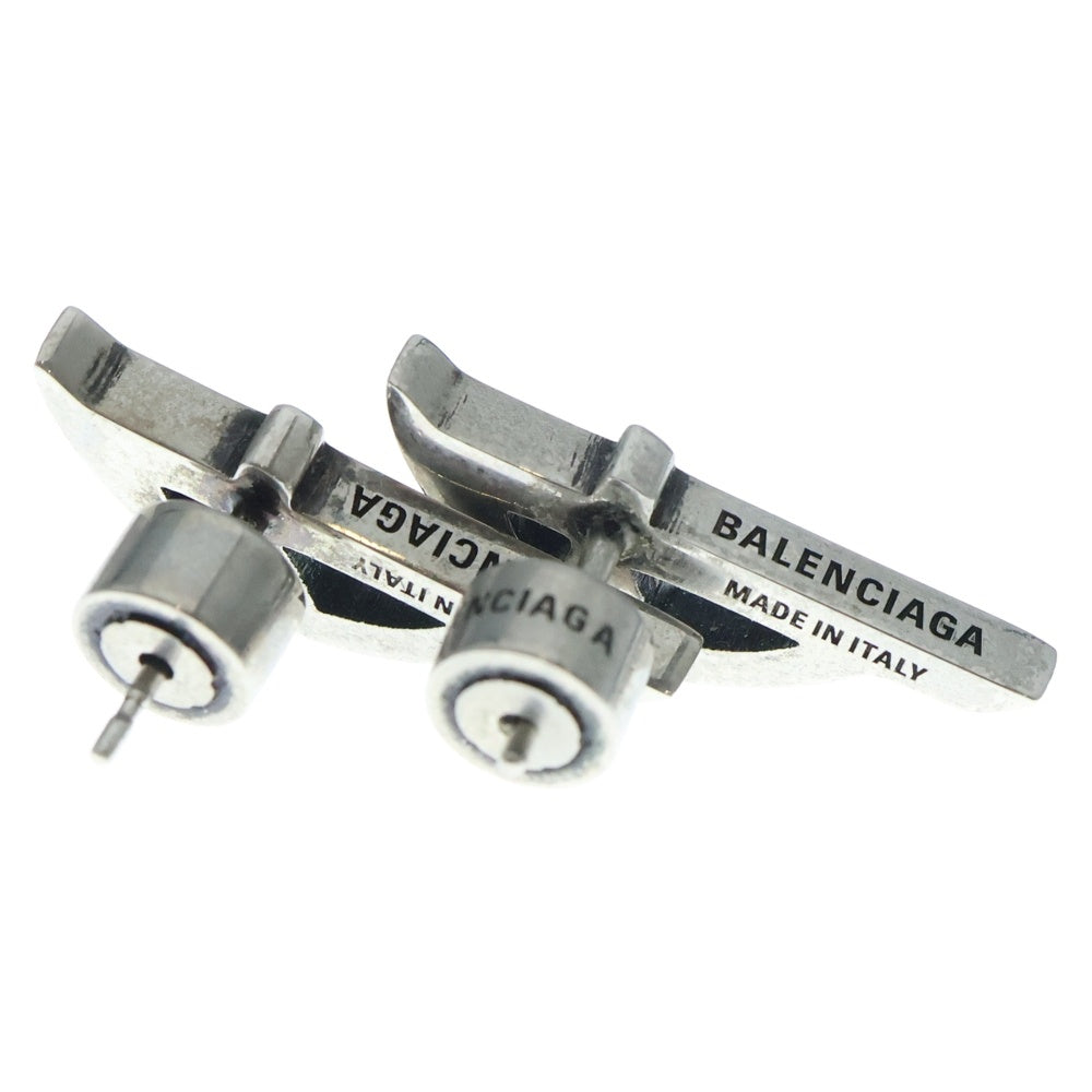 BALENCIAGA(バレンシアガ) Typo Metal メタルロゴピアス 真鍮 ブラス