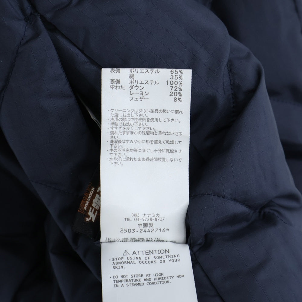 nanamica(ナナミカ) 25AW Reversible Down Cardigan リバーシブルダウンカーディガン ライトダウンジャケット ネイビー S25FA054
