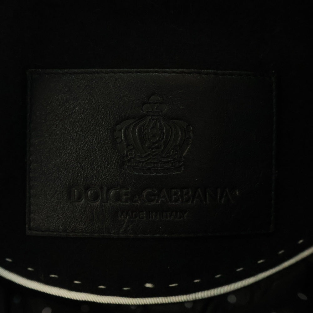 DOLCE & GABBANA(ドルチェアンドガッバーナ) Pistols Bee Embroidered Jacket G0820Z FUM2P エンブロイダリー 刺繍 ダブルジャケット ブラック