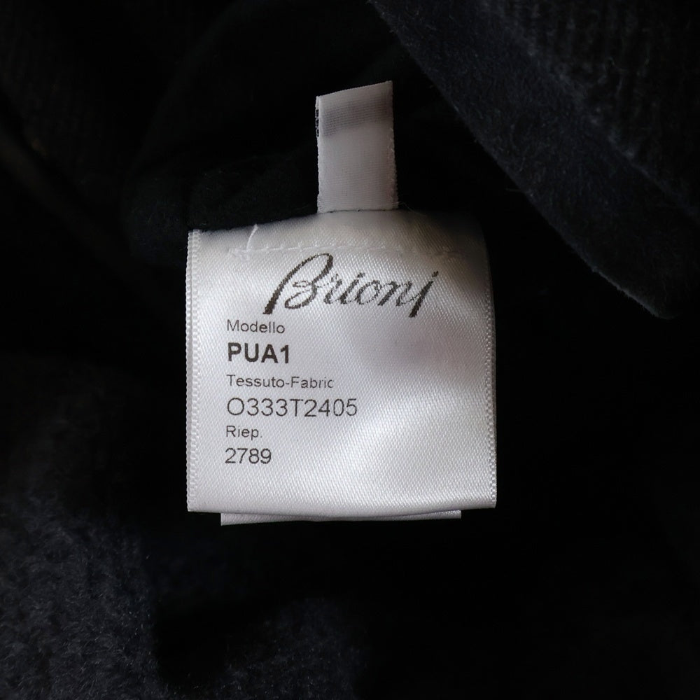 Brioni(ブリオーニ) LEATHER DOWN JACKET PUA1 ファー付きフード ダウンジャケット コート レザー グレー