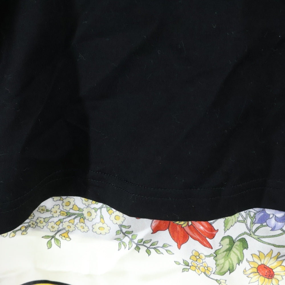 COMME des GARCONS JUNYA WATANABE MAN(コムデギャルソンジュンヤワタナベマン) 25SS SOORP SILK SCARF TEE AC/DC スカーフ ドッキング クルーネック半袖Tシャツ ショートスリーブカットソー WO-T001