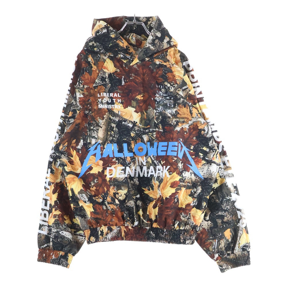 NO BRAND(ノーブランド) LIBERAL YOUTH MINISTRY リベラルユースミニストリー 25SS FOREST HOODIE フォレスト フーディー 総柄 プルオーバーパーカー マルチカラー