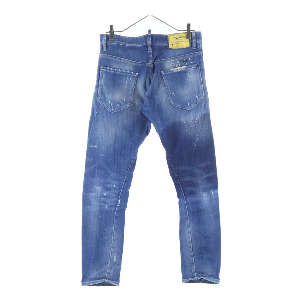 DSQUARED2(ディースクエアード) 16SS Sexy twist jean ダメージ加工 スキニーパンツ デニム ジーンズ インディゴ S71LB0111 S30342