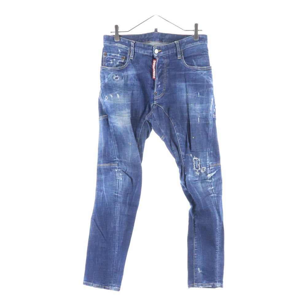 DSQUARED2(ディースクエアード) Tidy Biker Jean ダメージ加工 スキニーパンツ デニム ジーンズ インディゴ S71LB0725 S30342