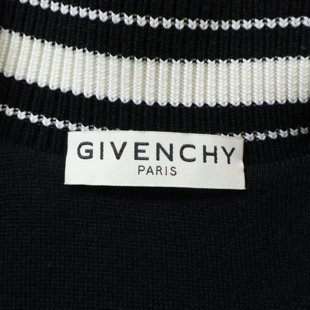 GIVENCHY(ジバンシィ) 19SS 4Gバックロゴ ウール ニット ボンバージャケット ブラック BW003B4Z32