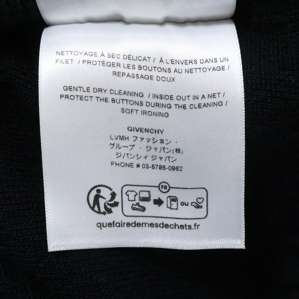 GIVENCHY(ジバンシィ) 19SS 4Gバックロゴ ウール ニット ボンバージャケット ブラック BW003B4Z32