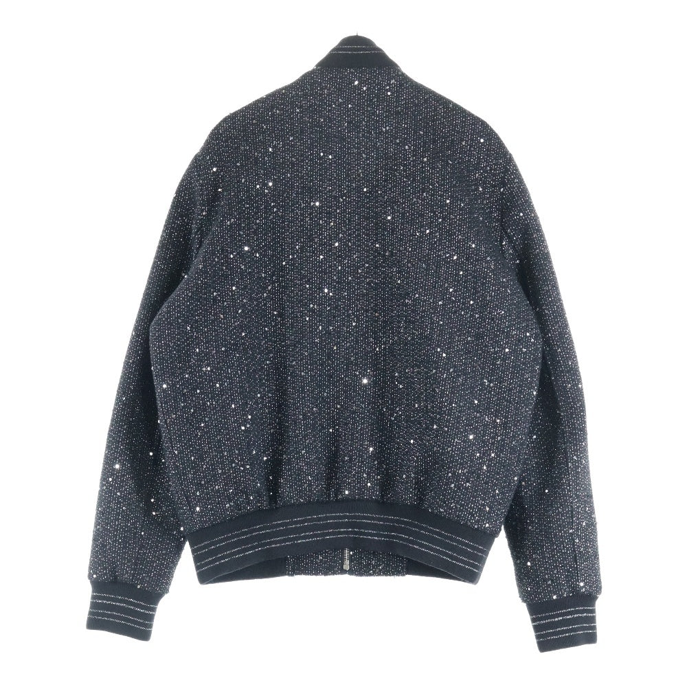 SAINT LAURENT PARIS(サンローランパリ) 20SS Bomber Jacket スパンコール ジップアップ ボンバー ジャケット ブルゾン ブラック 603482 Y1A02