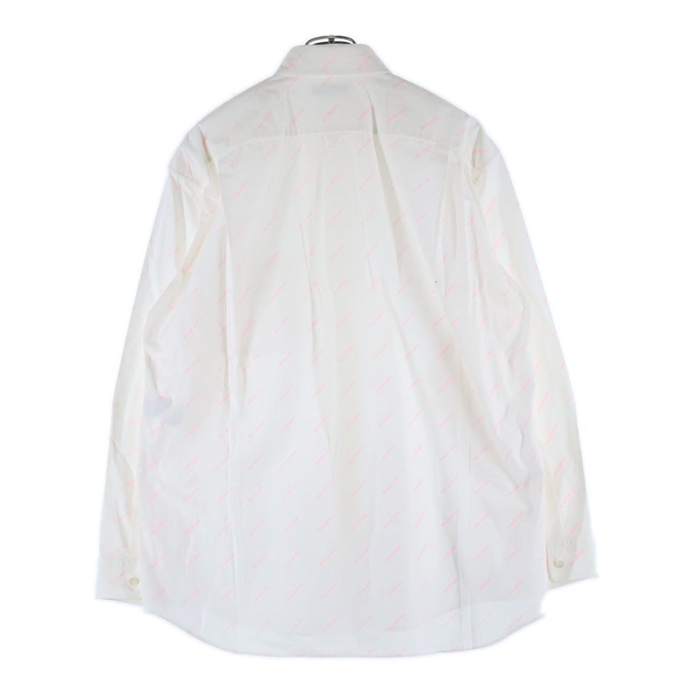 BALENCIAGA(バレンシアガ) ロゴ総柄 コットン 長袖シャツ ホワイト 534333 TBL96