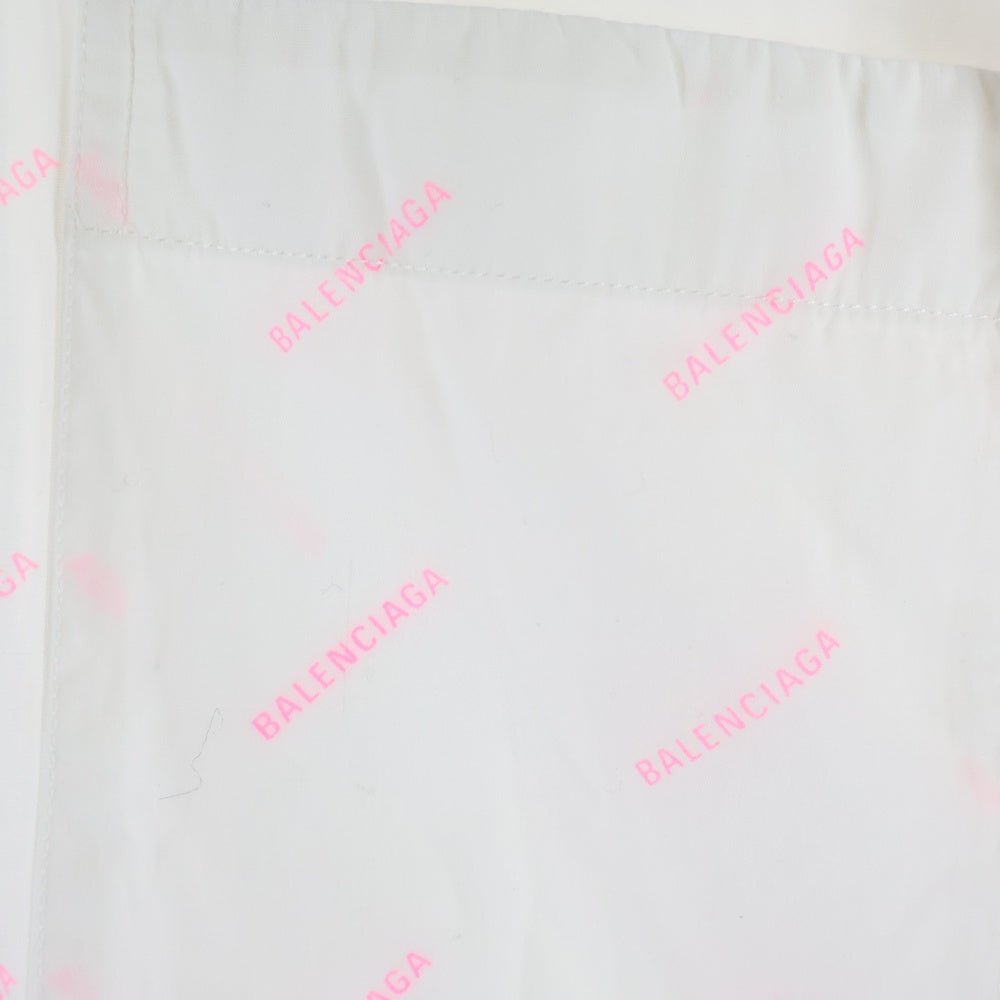 BALENCIAGA(バレンシアガ) ロゴ総柄 コットン 長袖シャツ ホワイト 534333 TBL96