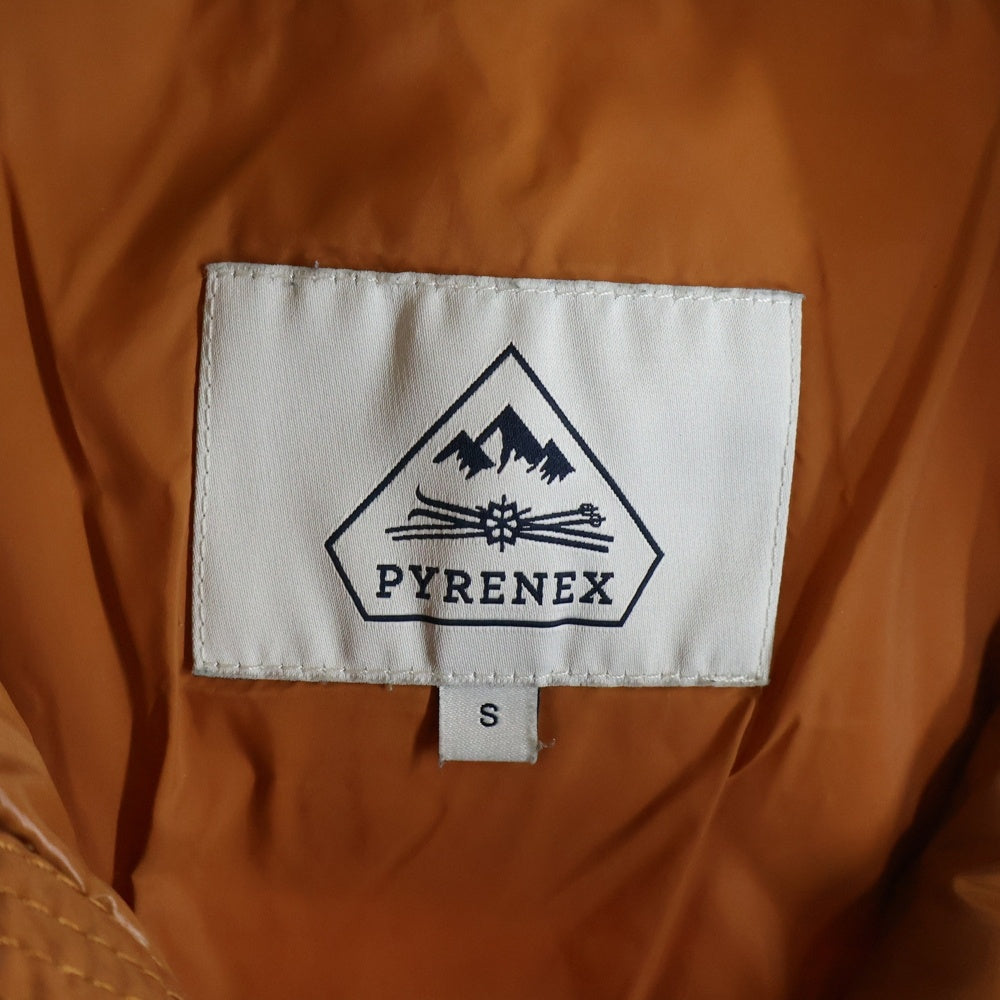PYRENEX(ピレネックス) Yannick ナイロン ロゴワッペン付き ダウンジャケット ブラウン W19PJ2