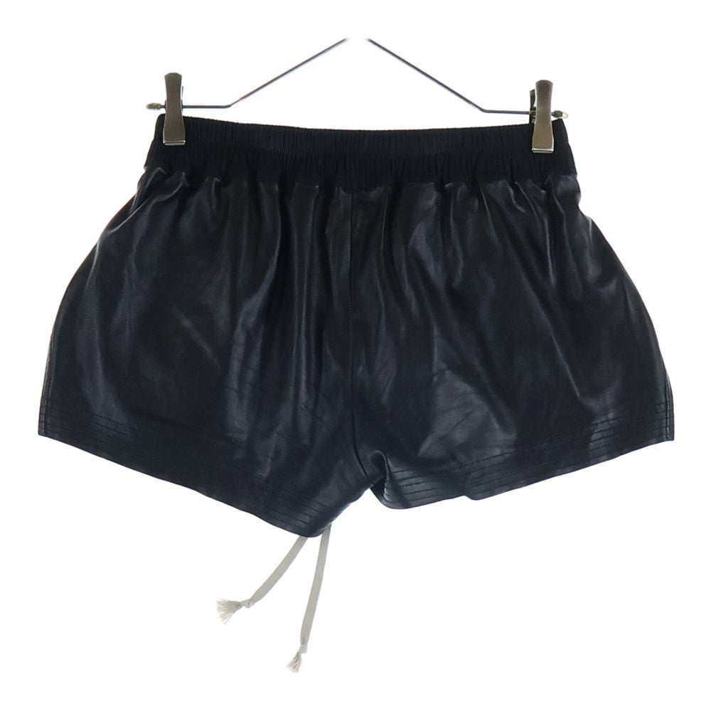 Rick Owens(リックオウエンス) 25SS LAMB LEATHER SHORT PANTS ラムレザー ショートパンツ レディース ブラック RP01E7316-LBY