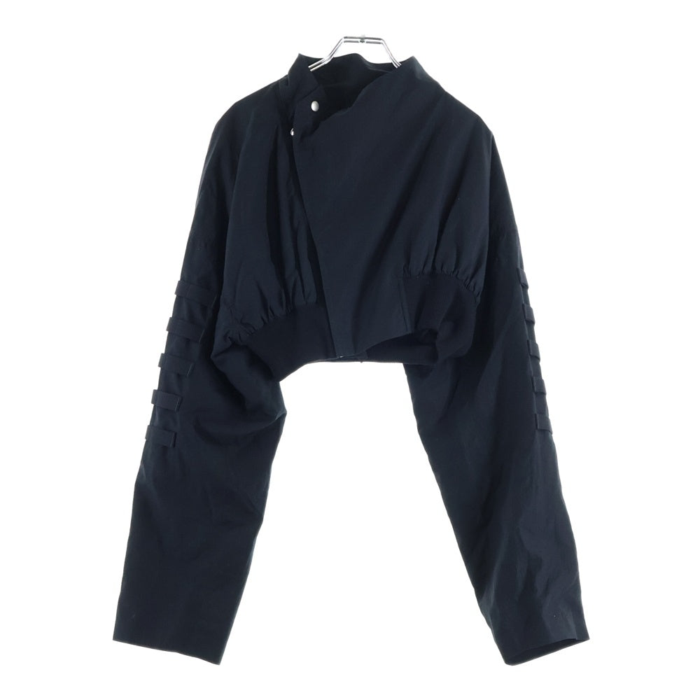 Rick Owens(リックオウエンス) Anthem Flight Bomber Jacket クロップド丈 フライト ボンバージャケット ブラック RO01E7786-NREH5 レディース