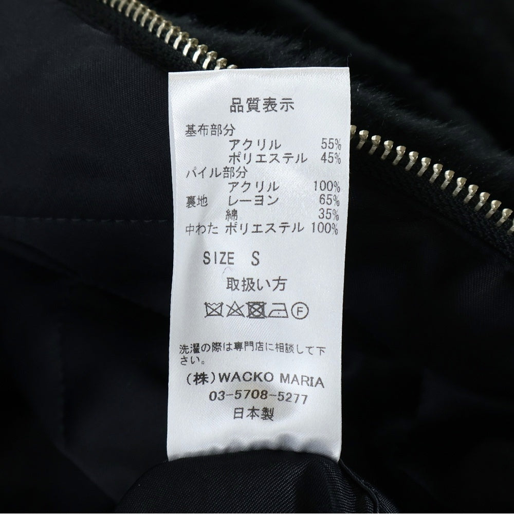 WACKO MARIA(ワコマリア) FUR COACH JACKET (TYPE-1) ファー コーチジャケット ブラック