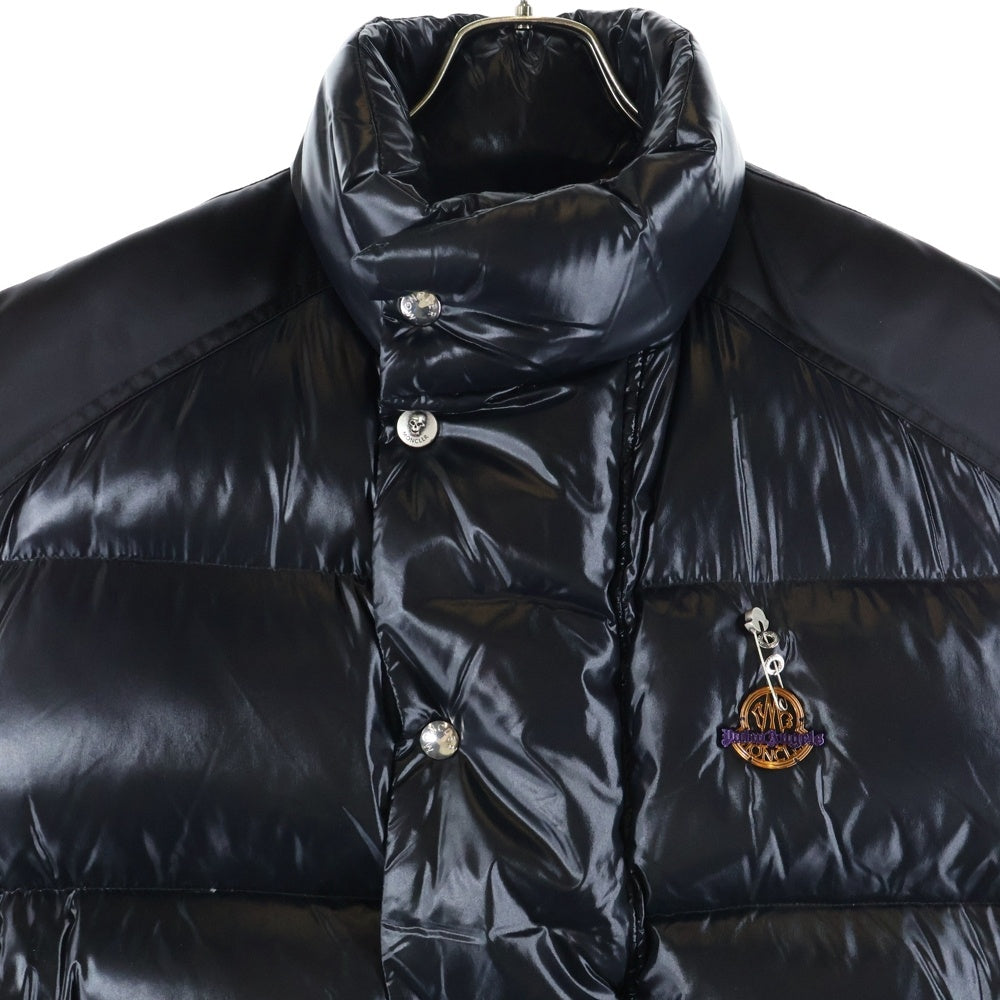 MONCLER(モンクレール) 19AW ×Palm Angels BUZZ パームエンジェルス バズ ロゴプレート バックワッペンロゴ ダウンベスト ブラック E209L4330450 C0329
