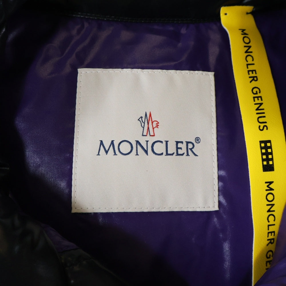 MONCLER(モンクレール) 19AW ×Palm Angels BUZZ パームエンジェルス バズ ロゴプレート バックワッペンロゴ ダウンベスト ブラック E209L4330450 C0329