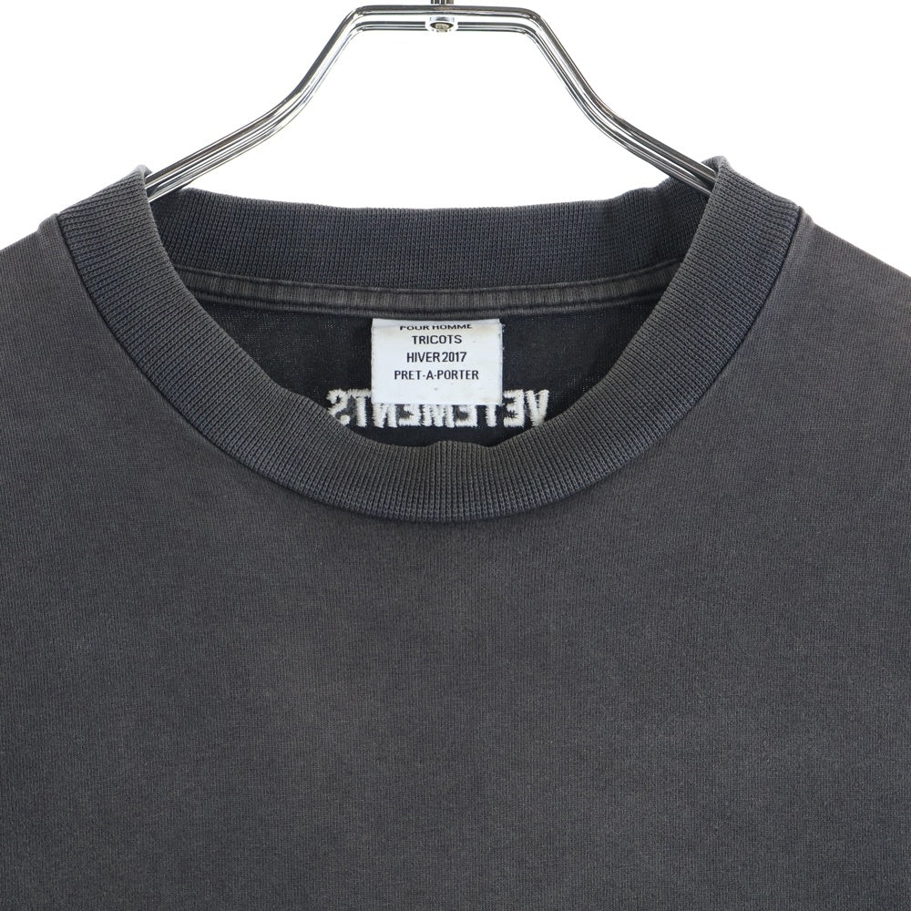 VETEMENTS(ヴェトモン) 16AW Snoop Dogg MH17TP15 スヌープドッグプリントオーバーサイズ半袖Tシャツ ブラック