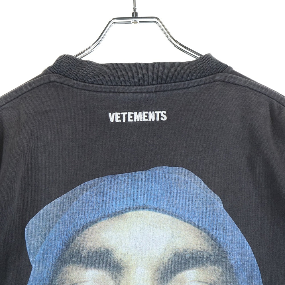 VETEMENTS(ヴェトモン) 16AW Snoop Dogg MH17TP15 スヌープドッグプリントオーバーサイズ半袖Tシャツ ブラック