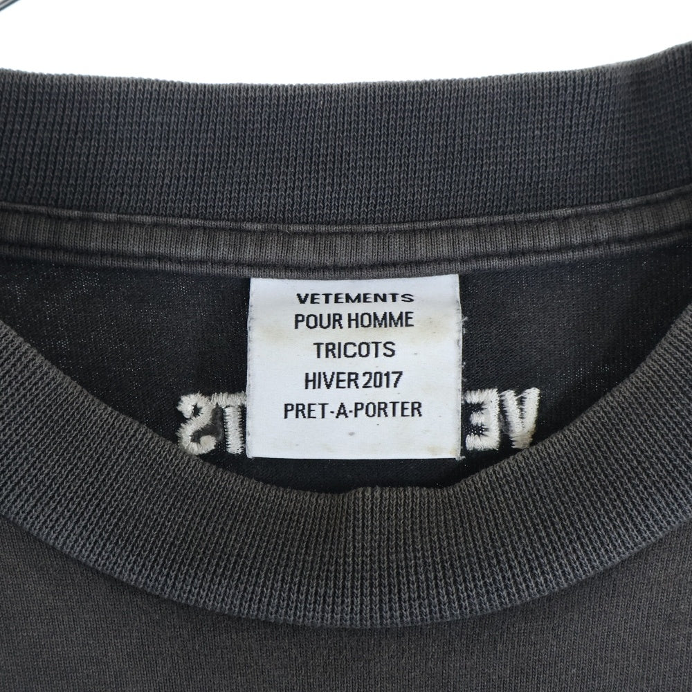 VETEMENTS(ヴェトモン) 16AW Snoop Dogg MH17TP15 スヌープドッグプリントオーバーサイズ半袖Tシャツ ブラック