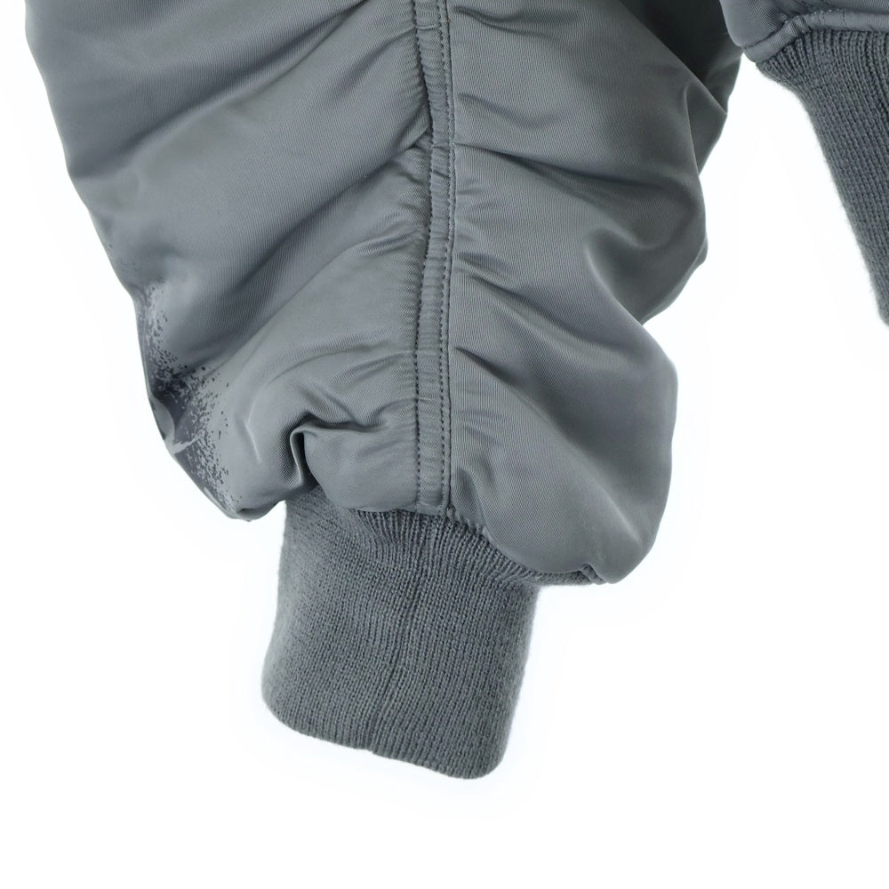 cvtvlist(カタリスト) 22AW BACK LOGO MA-1 バックロゴプリント ナイロン ボンバージャケット グレー 2201100101