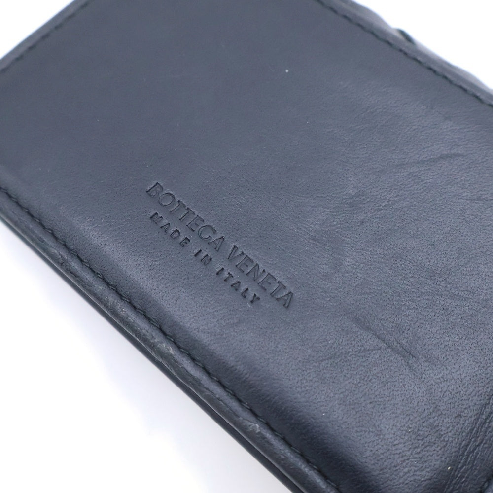 BOTTEGA VENETA(ボッテガヴェネタ) イントレチャート レザー カードケース ブラック