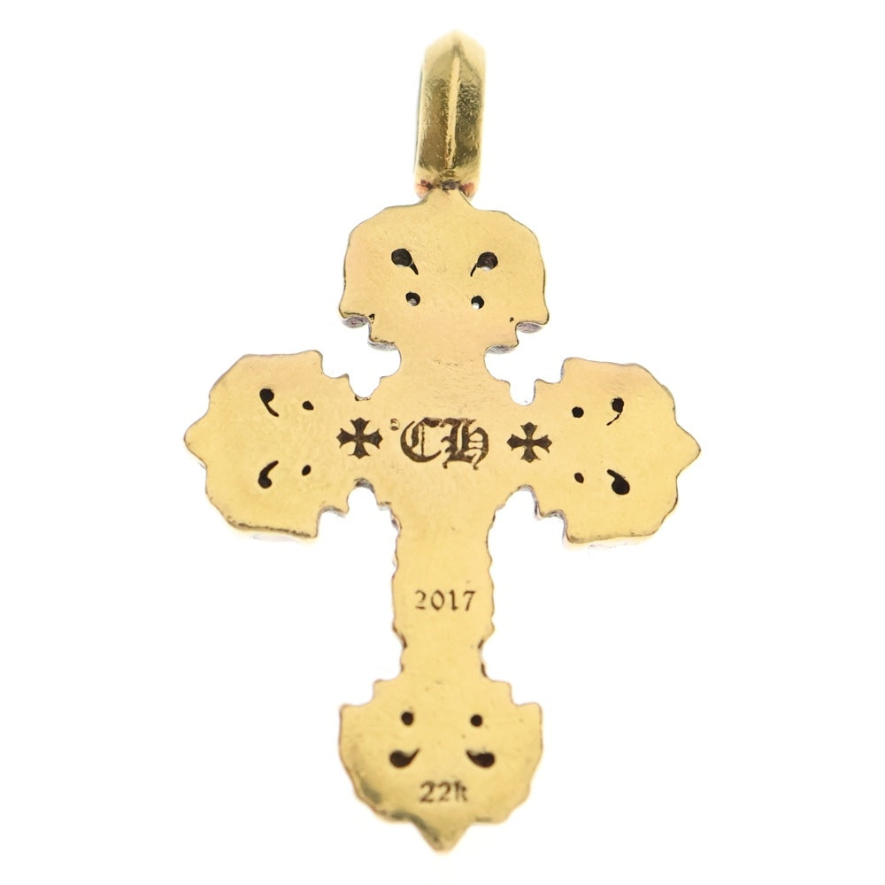 CHROME HEARTS(クロムハーツ) 22K FILIGREE TINY P/DIA タイニーフィリグリークロス PAVEダイヤ ペンダントトップ ゴールド BCA045