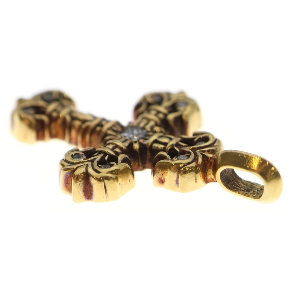CHROME HEARTS(クロムハーツ) 22K FILIGREE TINY P/DIA タイニーフィリグリークロス PAVEダイヤ ペンダントトップ ゴールド BCA045
