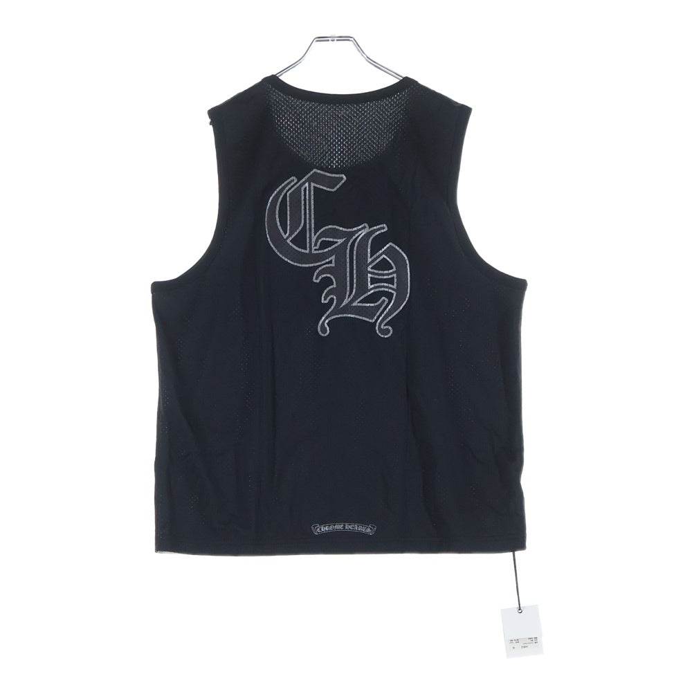 CHROME HEARTS(クロムハーツ) MESH WARM UP JERSEY リバーシブルCHロゴプリントメッシュタンクトップ ブラック