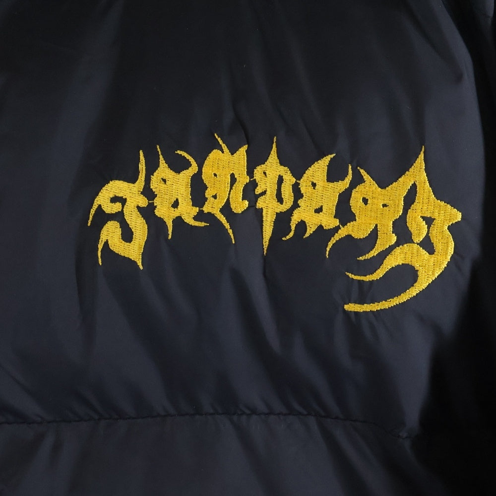 NO BRAND(ノーブランド) JANPARI ジャンパリ 刺繍ロゴ ダウンジャケット ブラック