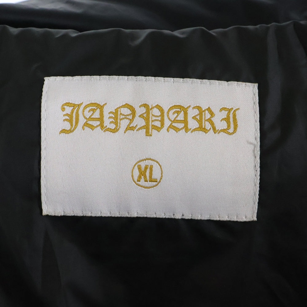 NO BRAND(ノーブランド) JANPARI ジャンパリ 刺繍ロゴ ダウンジャケット ブラック