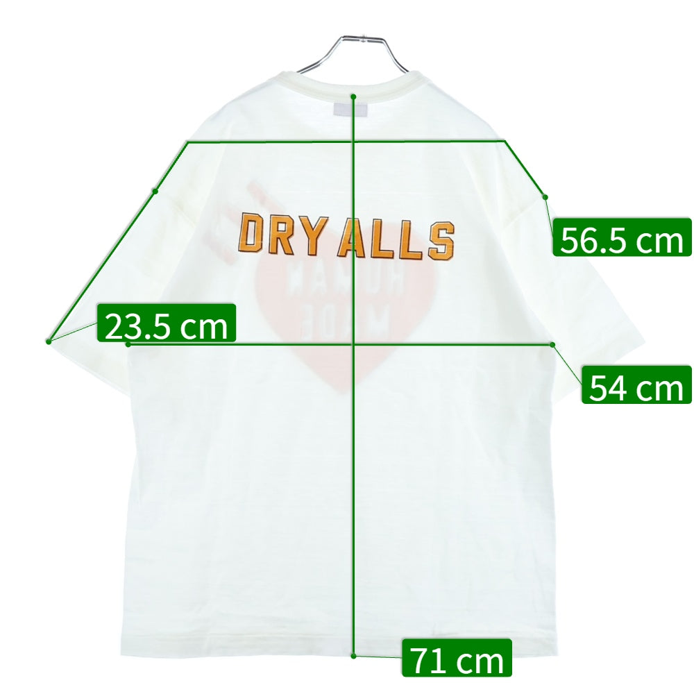 HUMAN MADE(ヒューマンメイド) DRY ALLS ハートロゴ プリント 半袖Tシャツ ホワイト