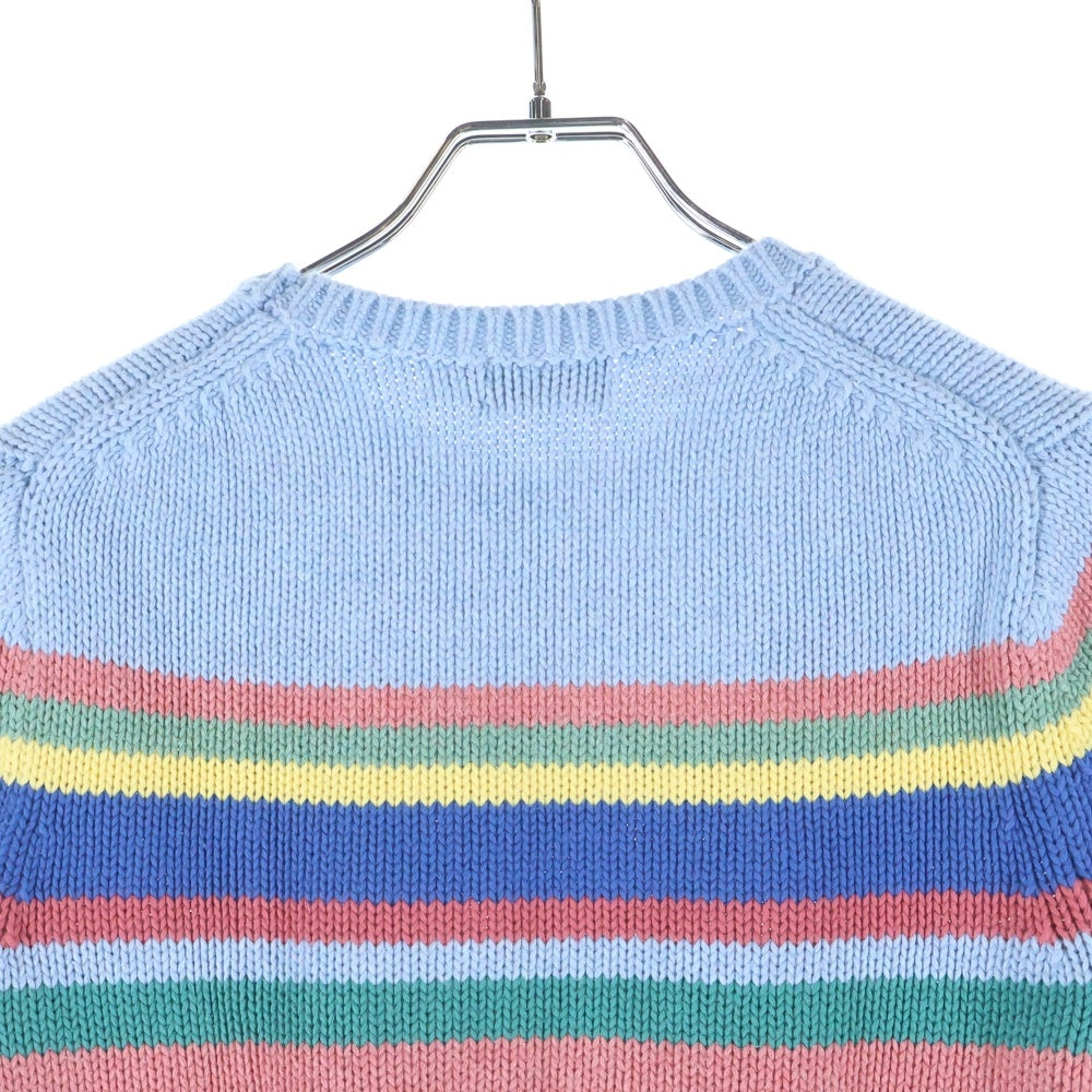 POLO RALPH LAUREN(ポロラルフローレン) マルチボーダー半袖ニット クルーネックセーター レディース マルチカラー
